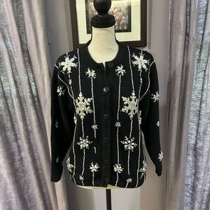 Vintage Bobbie Brooks Snowflake Cardigan